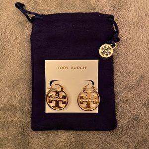 Tory Burch Miller Hoop Earrings from her Iconic Collection.